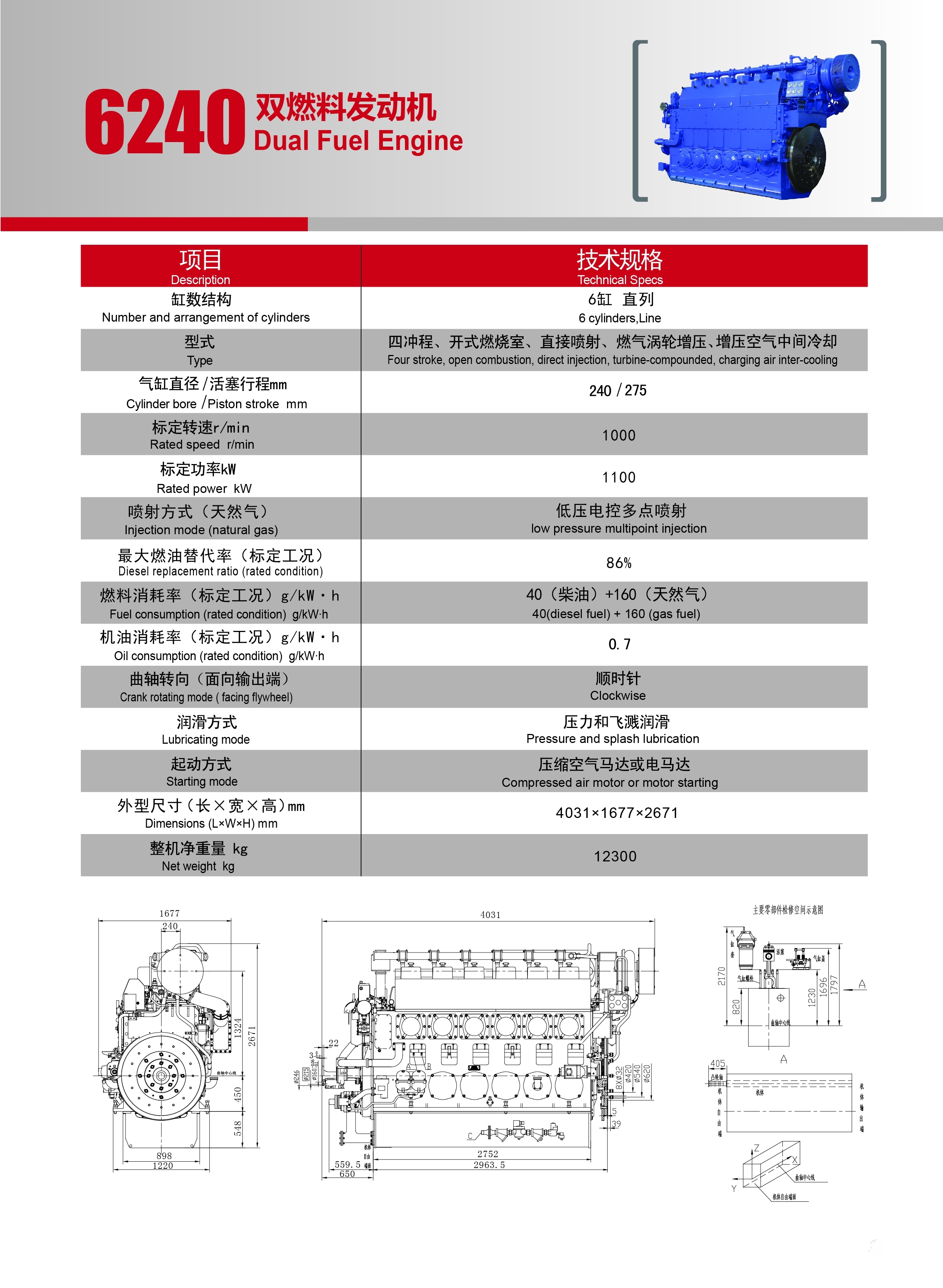 6240双燃料发动机